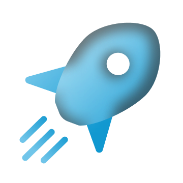 icon with a rocket