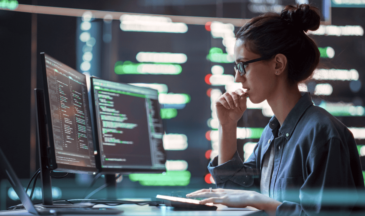 woman researching single vendor SASE alternatives